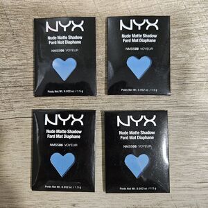 LOT OF 4 NYX Nude Matte Eye Shadow Refill - Sealed NMS06 Voyuer Blue
